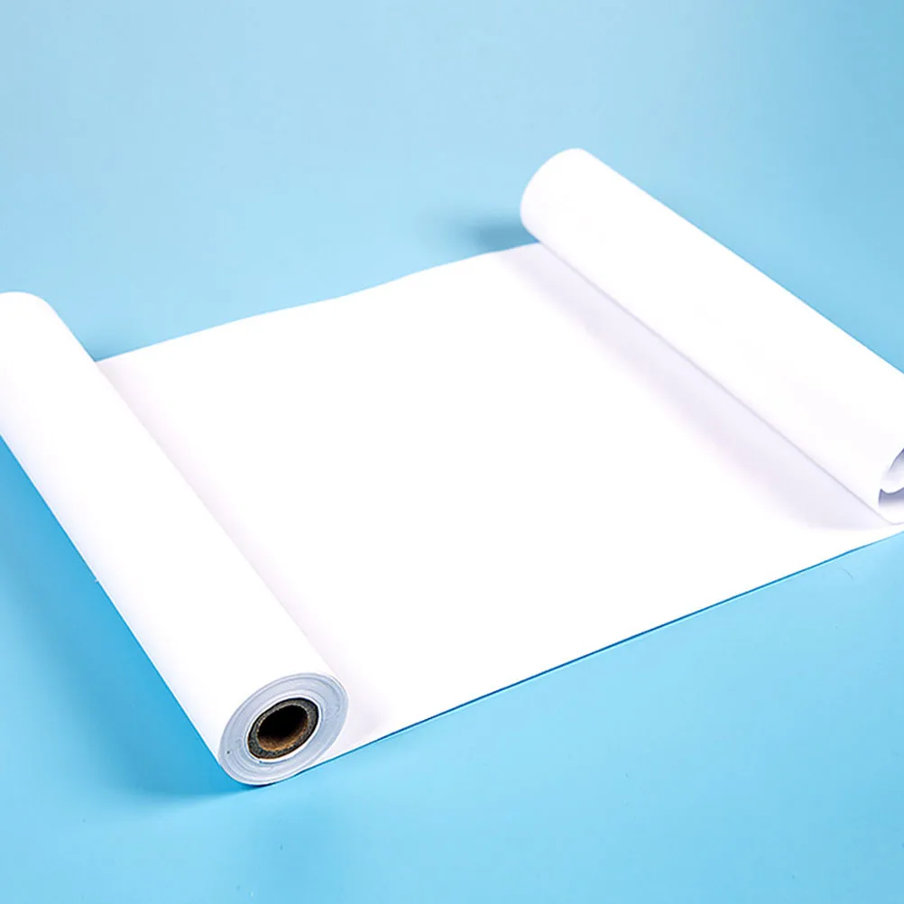 

3 Rolls Kids Drawing Paper Sketch Painting Graffiti Creation White Paper Rolls Pure Wood Pulp Environmental for Watercolor
