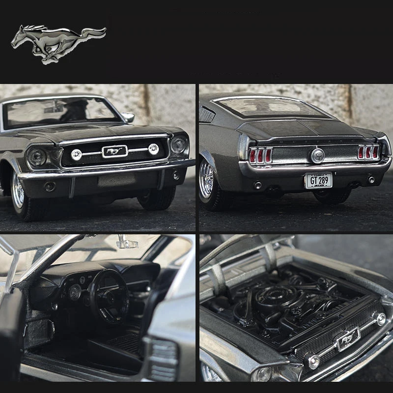 Maisto 1:24 1967 フォード マスタング GT 合金スポーツカーモデル ダイキャストメタル レーシングカー 車モデル シミュレーション コレクション キッズギフト