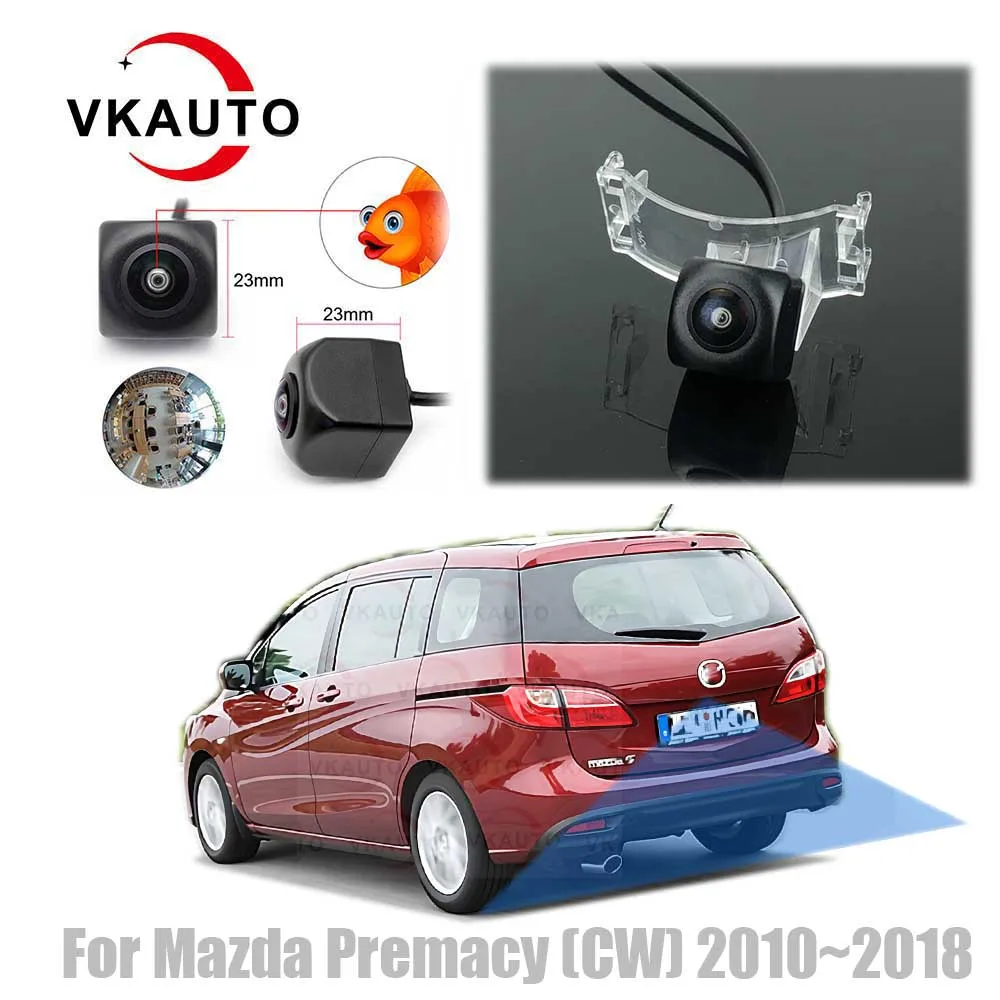 Камера заднего вида VKAUTO рыбий глаз для Mazda Premacy Mazda 5 CW 2010 ~ 2018 CCD HD ночное видение реверсивная резервная парковочная камера