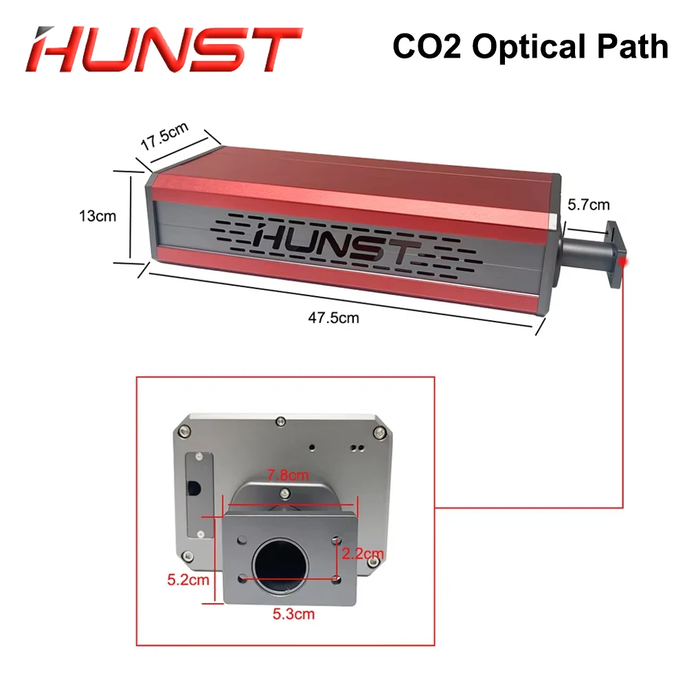 HUNST Co2 Red Optical Path Laser Module Path SYNRAD CRD DAVI RF Laser Source Mechanical Parts for 10600um CO2 Marking Machine