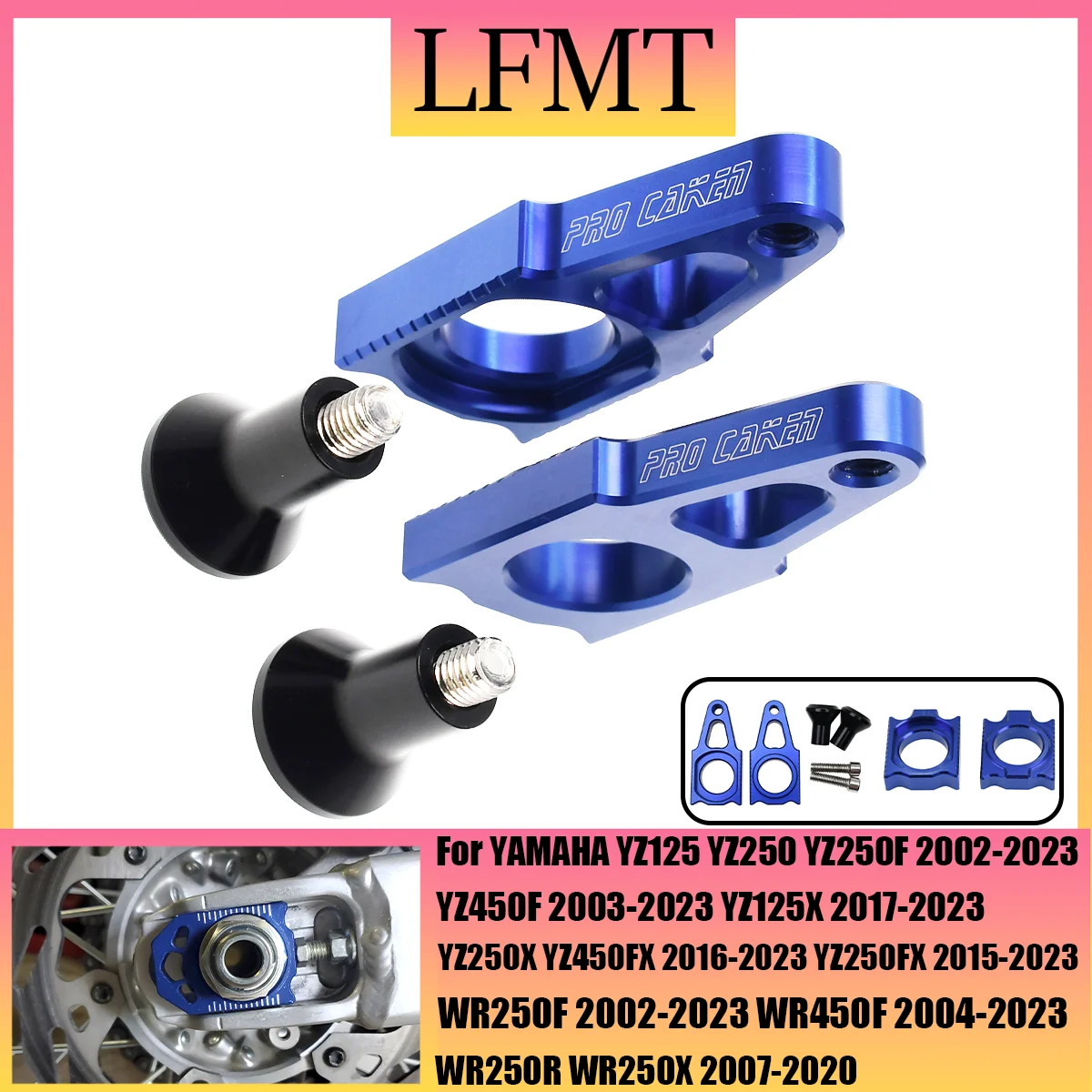 

Motorcycle CNC Rear Adjuster Block Chain For YZ 125 250 250F 450F 125X 250X 450FX 250FX WR 250F 450F 250R 250X 2002-2021 2020