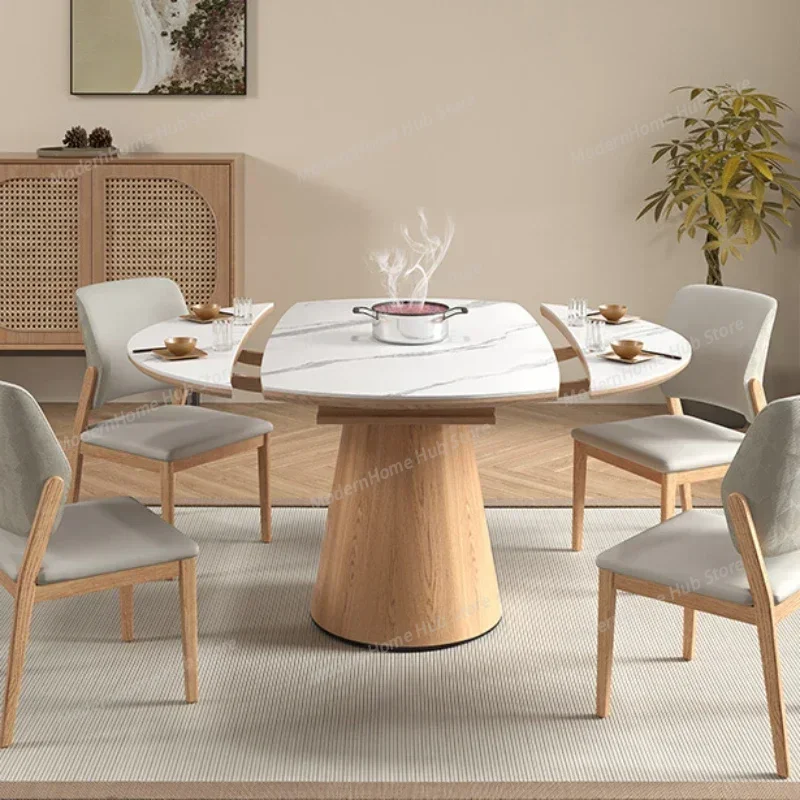 Elegant Dining Tables Room Round Table Dinning Service Kitchen Reception Sedentary Luxury Free Shipping Mesa Comedor Restaurant