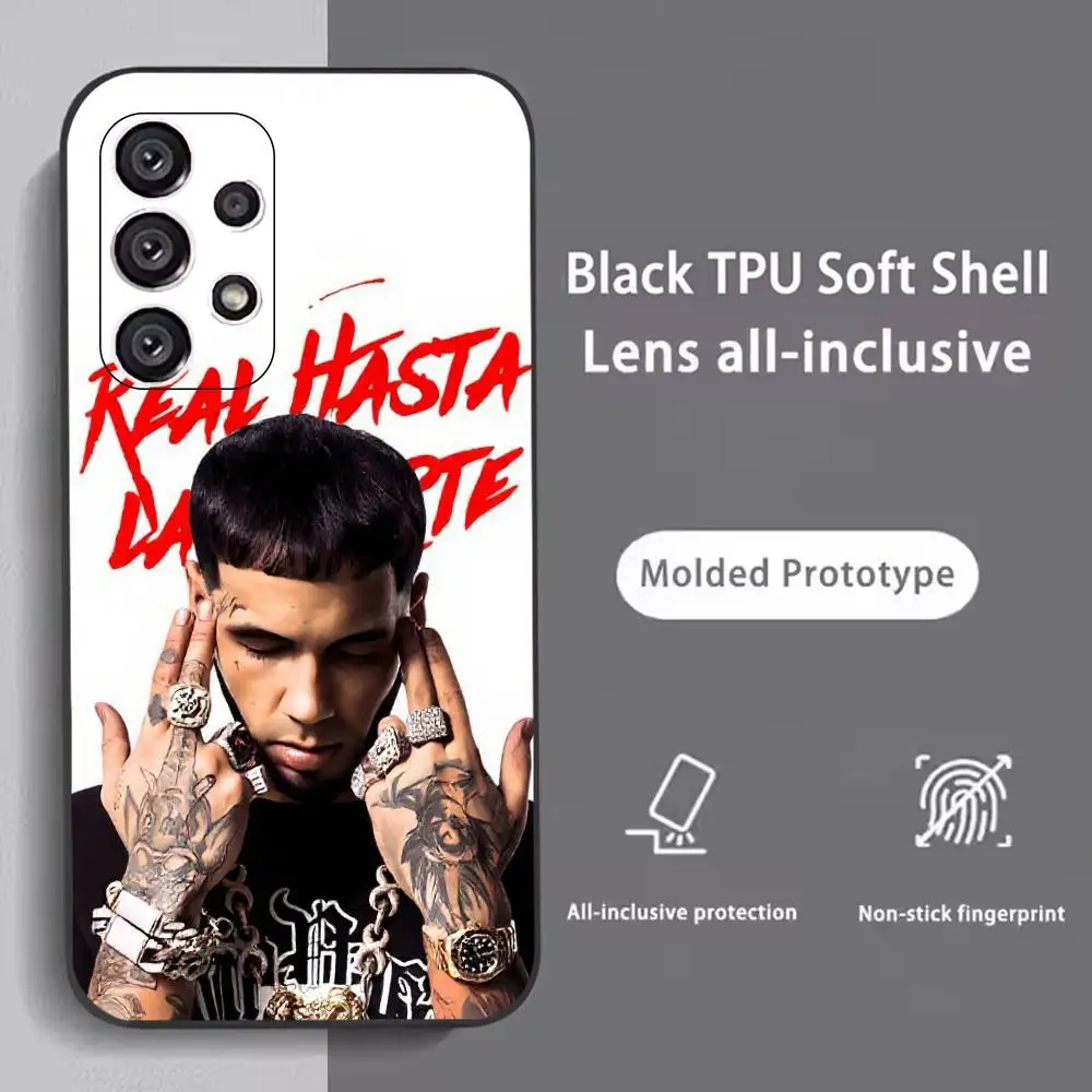 Rapper Anuel AA Real Hasta La Muerte Phone Case For Samsung S25,S24,S21,S22,S23,S30,Ultra,S20,Plus,Fe,Soft Silicone Black Cover