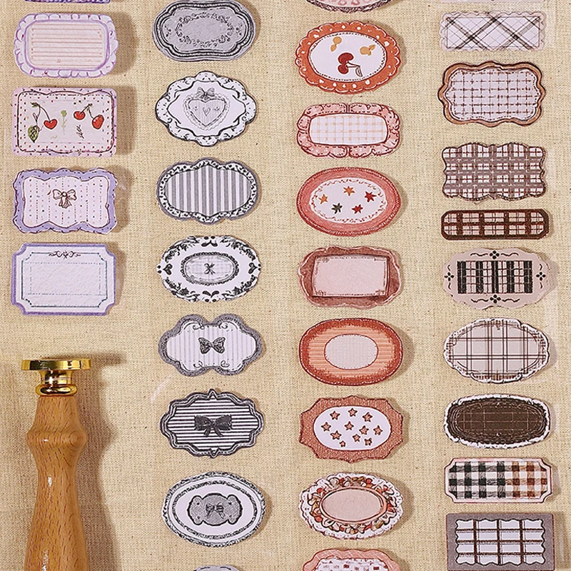 3 Rolls Vintage Label Washi Tape, Journal Scrapbooking Supplies, Gift Box Decor, Multi-Purpose Craft Tape