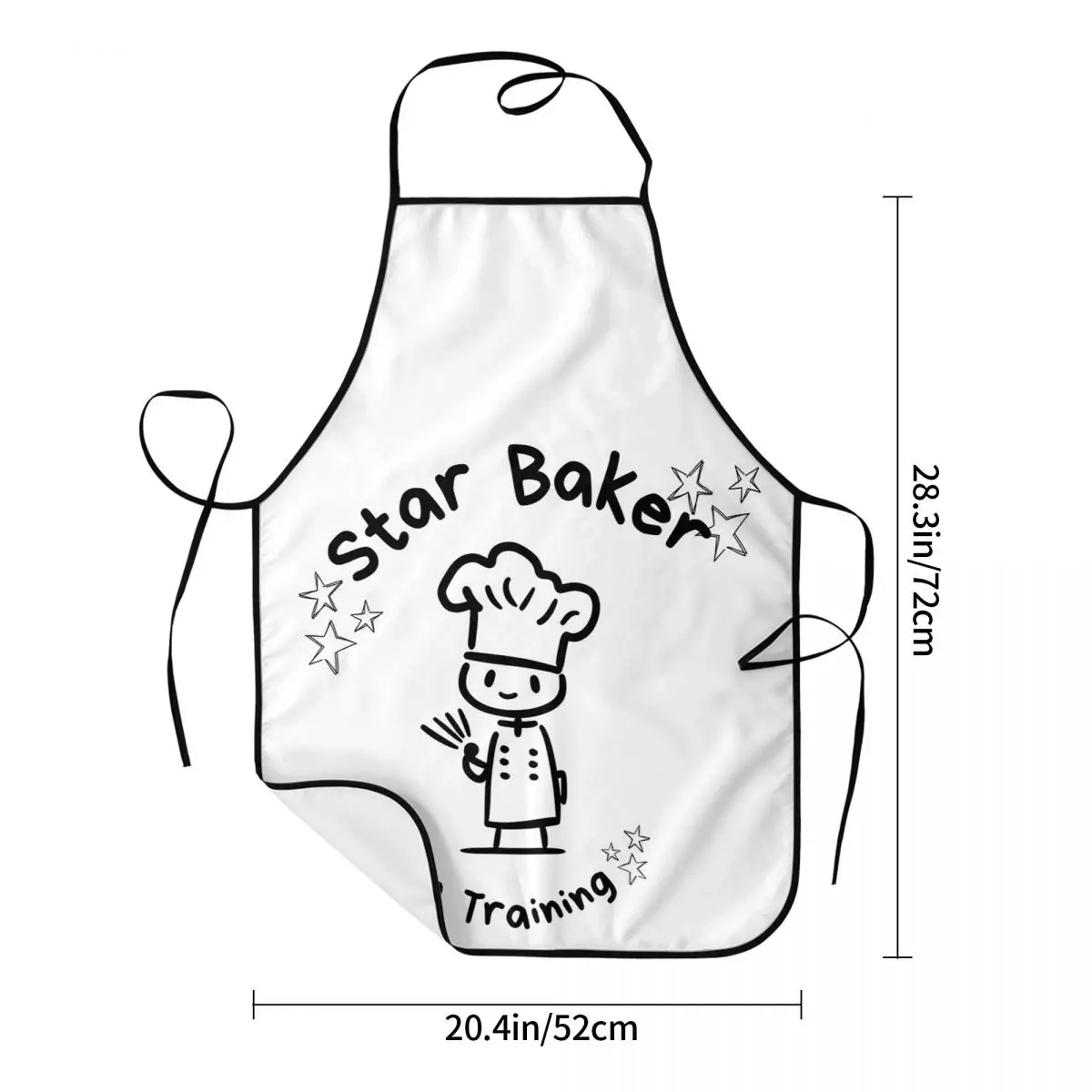 Star Baker In Training Kids Apron Chef Cooking Tablier Sleeveless Bib Kitchen Cleaning Pinafore for Women Men Gardening