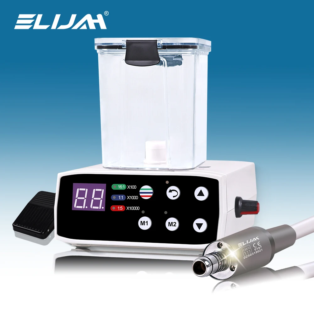 

ELIJAH Dental Multifunctional Electric Micromotor with Water Tank Fiber Optic Handle Internal Water Spray Electric Motor Tools