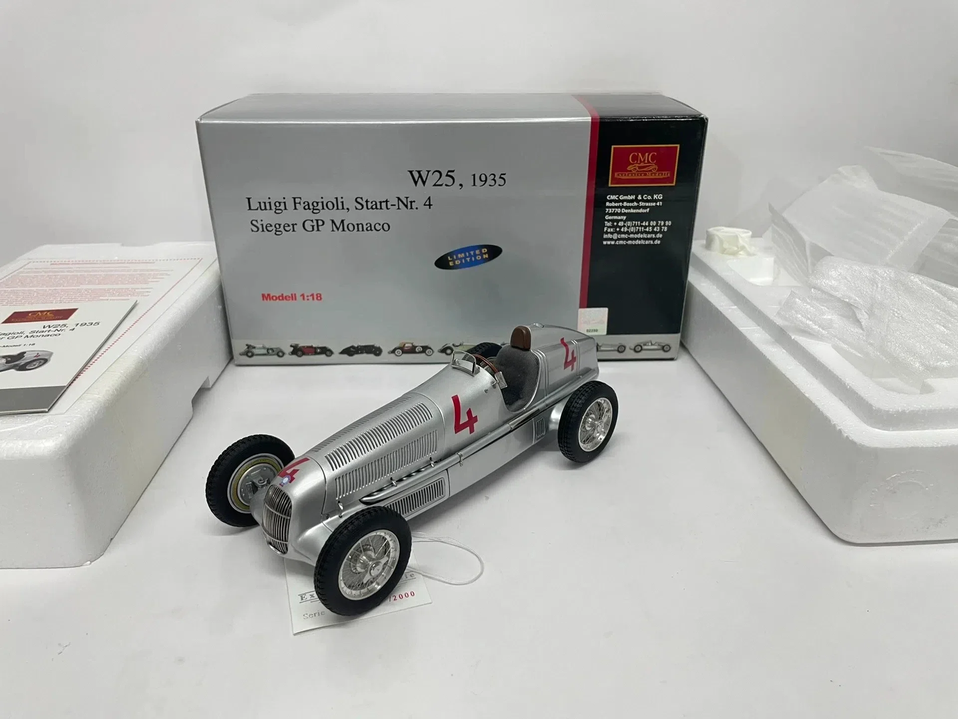 

CMC 1:18 W25 1935 # Коллекционная модель автомобиля из сплава, 4 варианта, лимитированная серия, полностью открывающаяся, статическая, игрушка-подарок