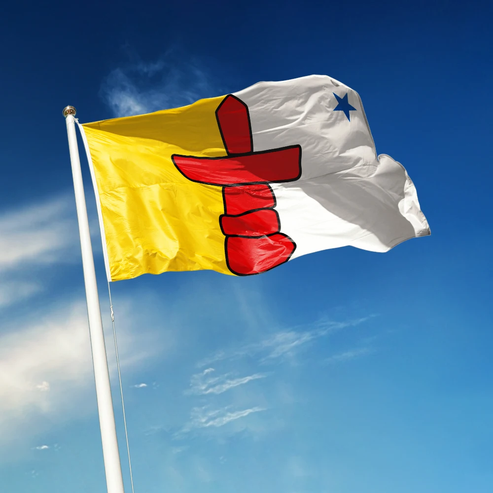 3x5 Ft Nunavut Edward Island Flag Vivid Color and Fade proof a territory of the Canada Flags Polyester with Brass Grommets