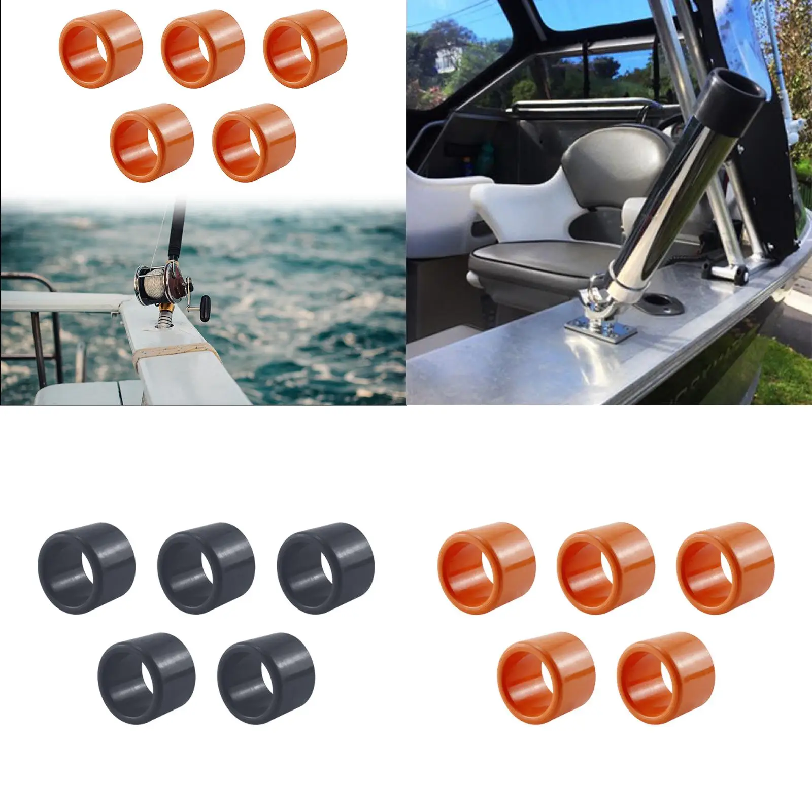 5x أنبوب صيد السمك، أنبوب إدخال ملحق بحري، واقي إدخال إطار Postte