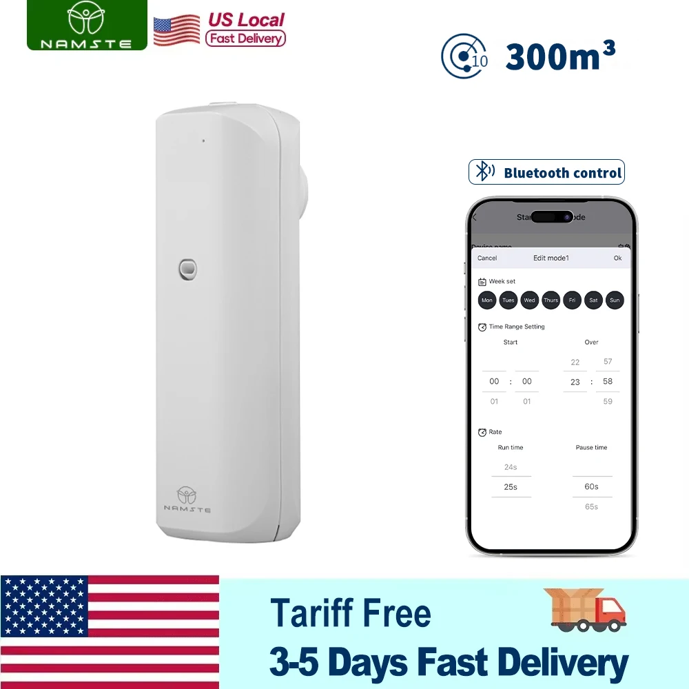 

NAMSTE Plug in масляный диффузор умный Bluetooth ароматический диффузор безводная ароматерапия для гостиничных номеров ароматический диффузор до 500 SQFT