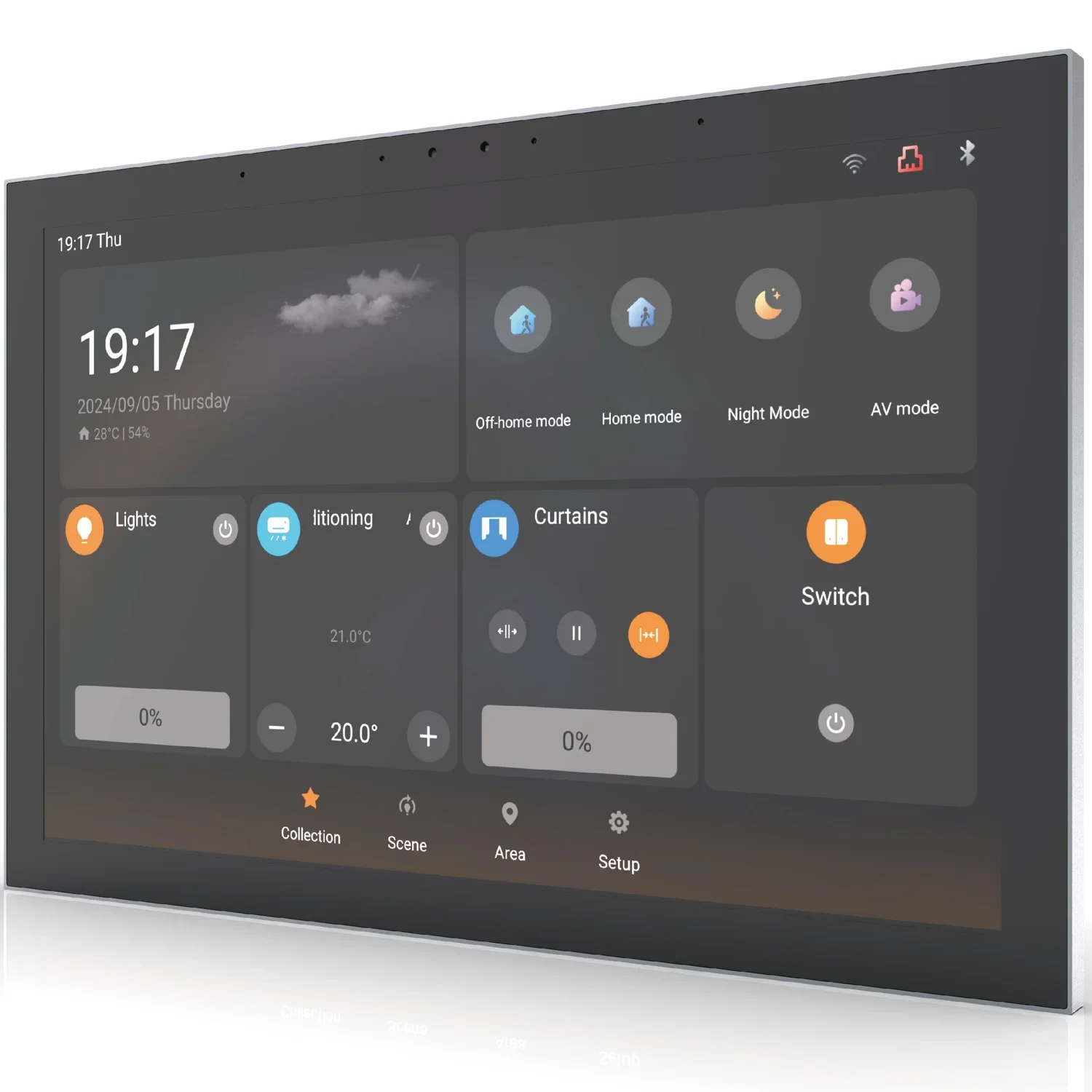 2025 Intelligent Building Tendency 10 Inch Full Screen Metal Touch Switch Board Smart Home Hub With 10-inch Display T10PE