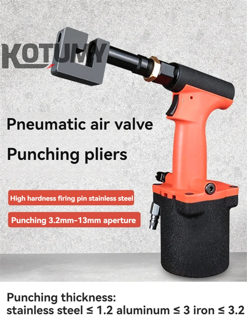 Industrial Air Valve Punching Tool Portable Pneumatic Punch Plier For Billboard Stainless Steel Iron Aluminum Sheet Hole Making