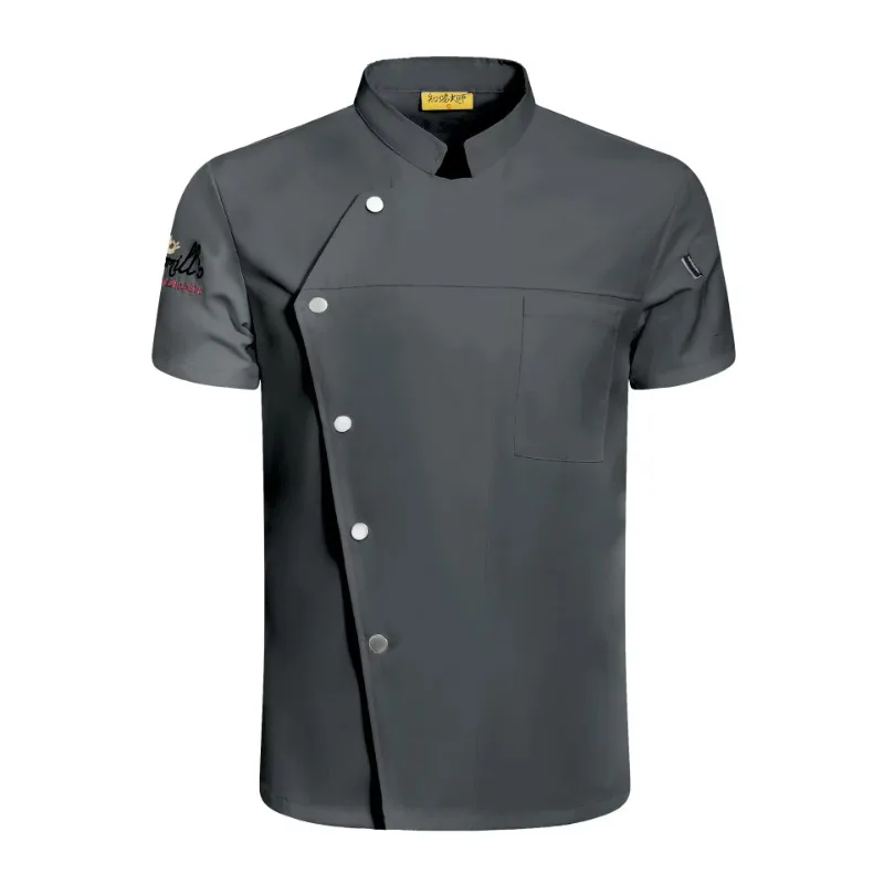 Abrigo de uniforme de Chef para hombre y mujer, chaqueta de cocinero de cocina, ropa de camarero de panadería y restaurante