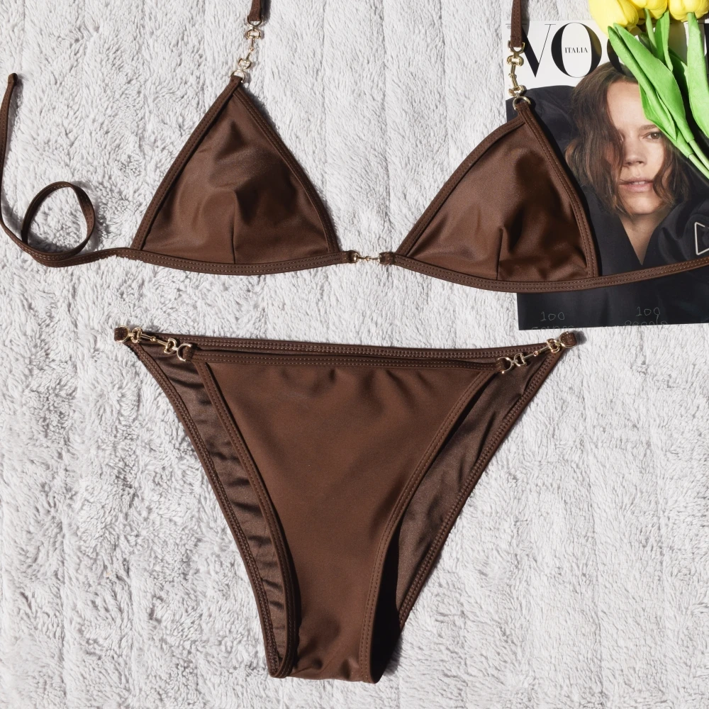 Luxury Brand Designer 2025 Summer Sexy Beach Bikini Swimwear For Women G Style Tankini Two-Piece Swimsuit Lady Praia Clothes