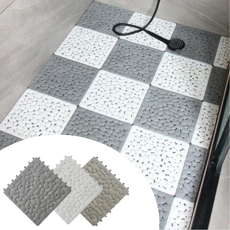 

Bathroom Anti Slip Shower Mat Waterproof Non Slip Floor Pad for Bath Tub Toilet Safety Anti Fall Splash Proof Washroom Rug