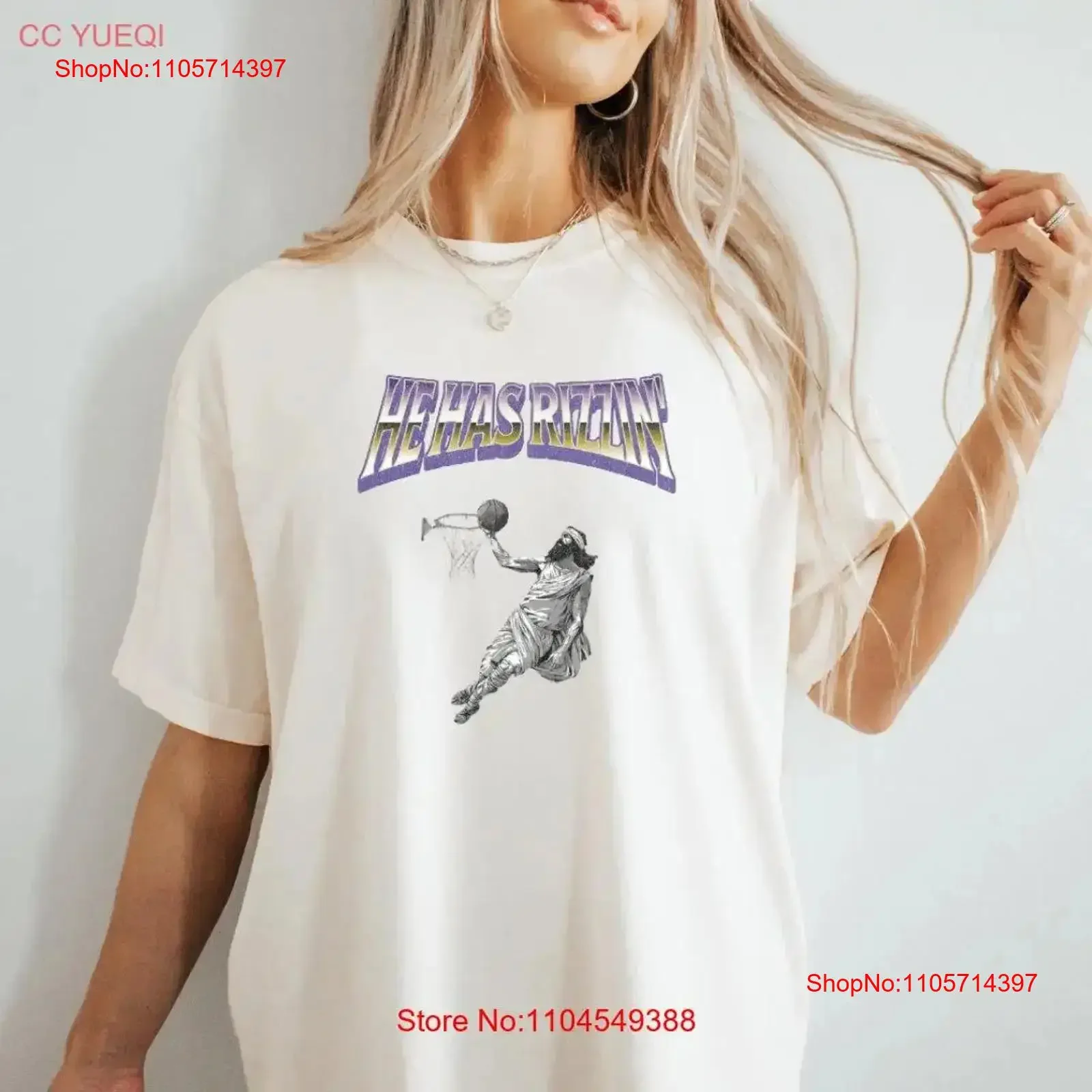 He Has Rizzin T Shirt Weirdcore Jesus Meme Humorous Vintage 90s Style vintage Washed Unisex homme graphic streetwear Breathable