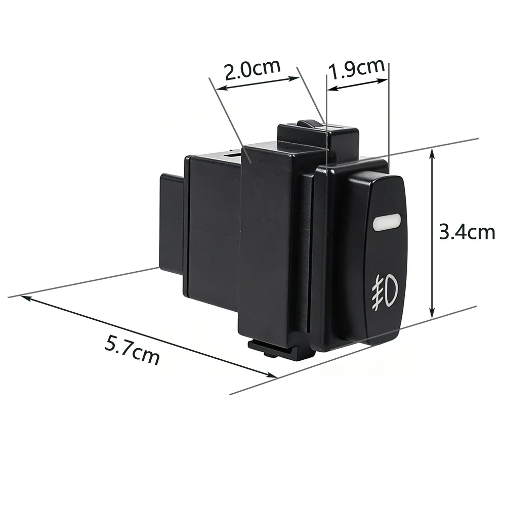 1Pcs Car Fog Light Switch For Renault Megane Scenic Twingo Espace Master Trafic Duster Original Size 5 Pin ON-OFF Button 12V