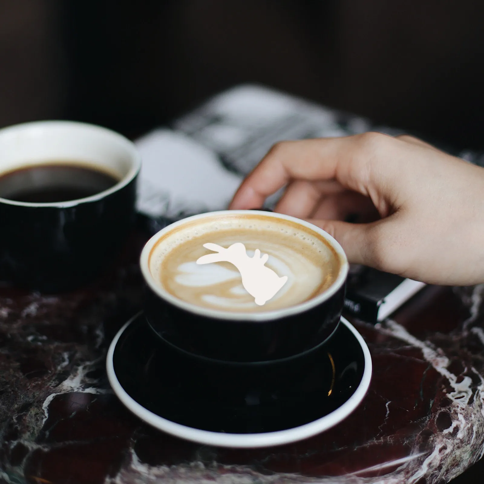 Easter Coffee Stencils 30Pcs Animal Latte Art Templates for Cappuccino Milk Cocoa Sugar Decoration