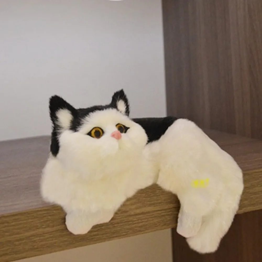Furry จําลองแมวแขวนเครื่องประดับตุ๊กตาสัตว์ตุ๊กตาที่สมจริงตุ๊กตาลูกแมวตุ๊กตาของเล่นน่ารักนุ่มปลอมแมวรุ่นเด็กของขวัญ