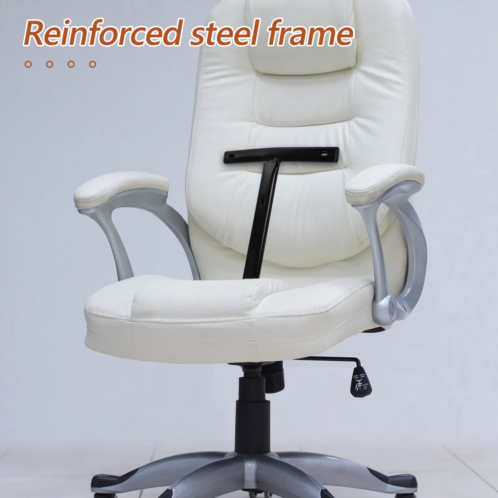 2Pcs Chair Back Support Rod T Shaped Bar Thick Material for Desk Swivel Recliner Salon School Chairs Backrest Stability