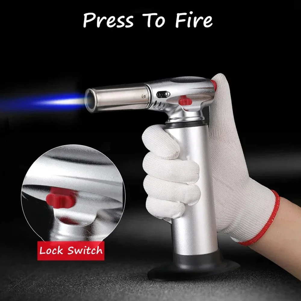 Flamethrower - Reinflatable - Jewellery torch for home and kitchen - Adjustable flame safety lock