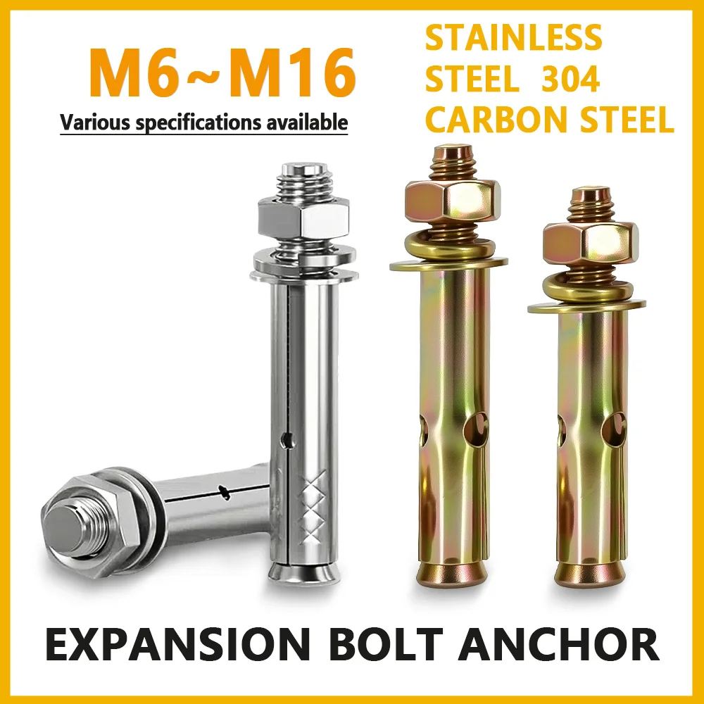 

M6 M8 M10 M12 M14 M16 Heavy Duty Expansion Bolt Anchors 304 Stainless steel Color Zinc Fixing Bolts Sleeve Anchors For Concrete
