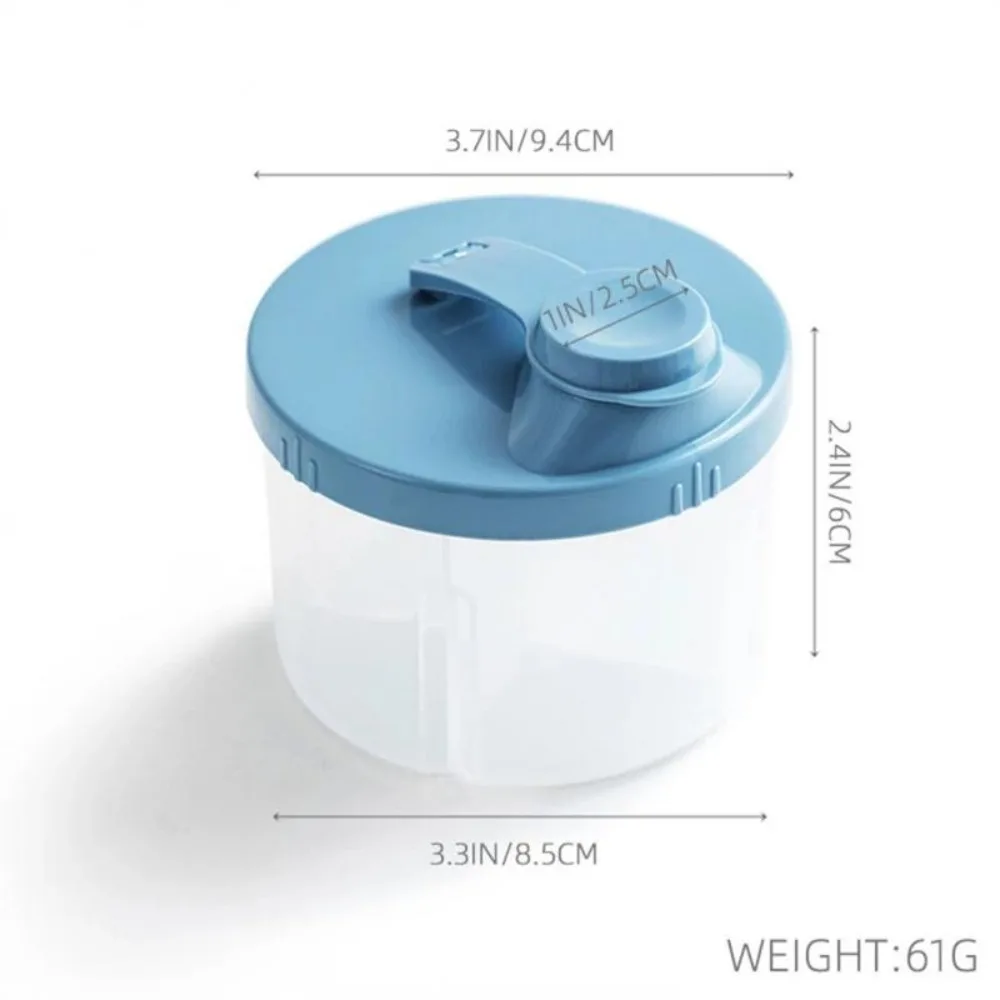 4 compartimentos organizador de leite em pó comida para bebê dispensador de fórmula de alimentação de bebê plástico não-derramamento caixa de armazenamento de leite em pó recém-nascido