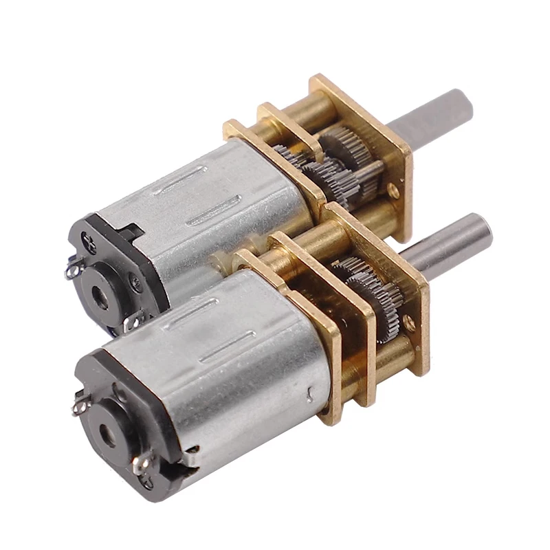 GA12-N20 Motor Roda Gigi DC Mikro 3V/6V/12V Multi-kecepatan (30RPM-1000RPM) untuk Robot Mobil Pintar