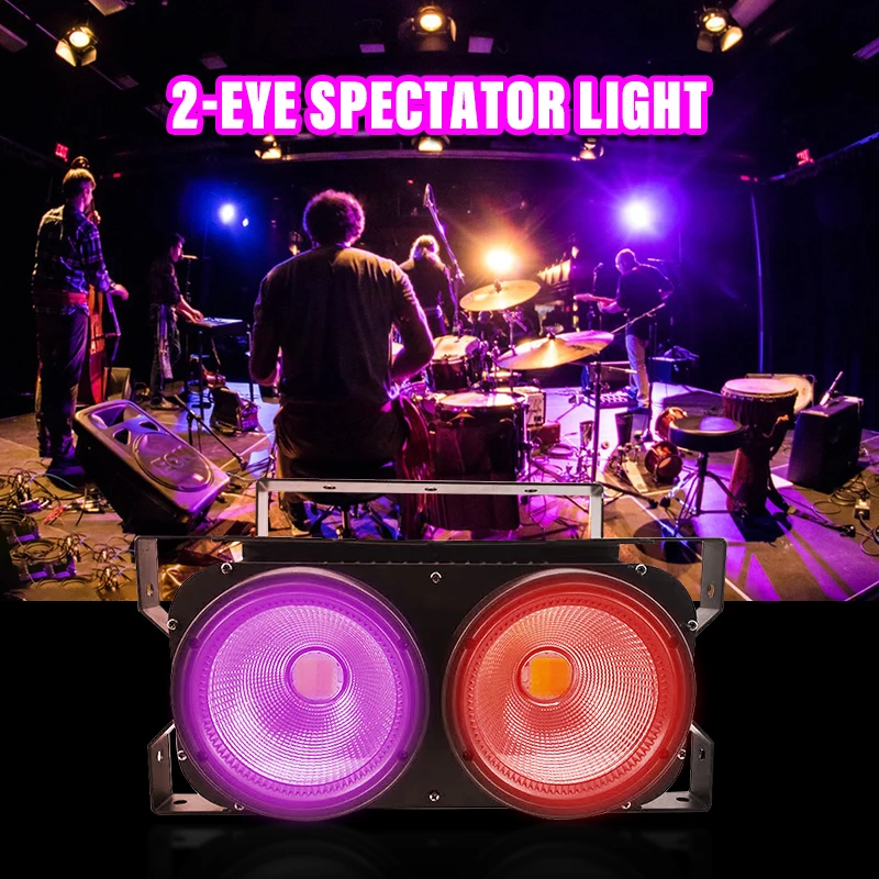 Popular Disco Audience Lighting 2 Big Eyes 100Wx2 RGBW Led COB Par Stage Blinder Light