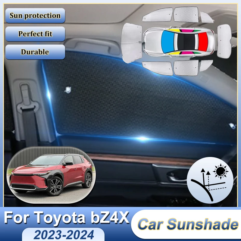 

For Toyota bZ4X Accessories Subaru Solterra 2023 2024 Car Full Coverage Sun Shade Car Visor Heat Insulating Anti-UV Protection