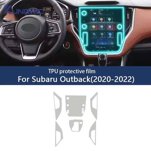Imagen 1 del producto Película protectora de TPU para Subaru Outback 2020 2021 2022, pegatina de reparación transparente antiarañazos para consola central interior de coche