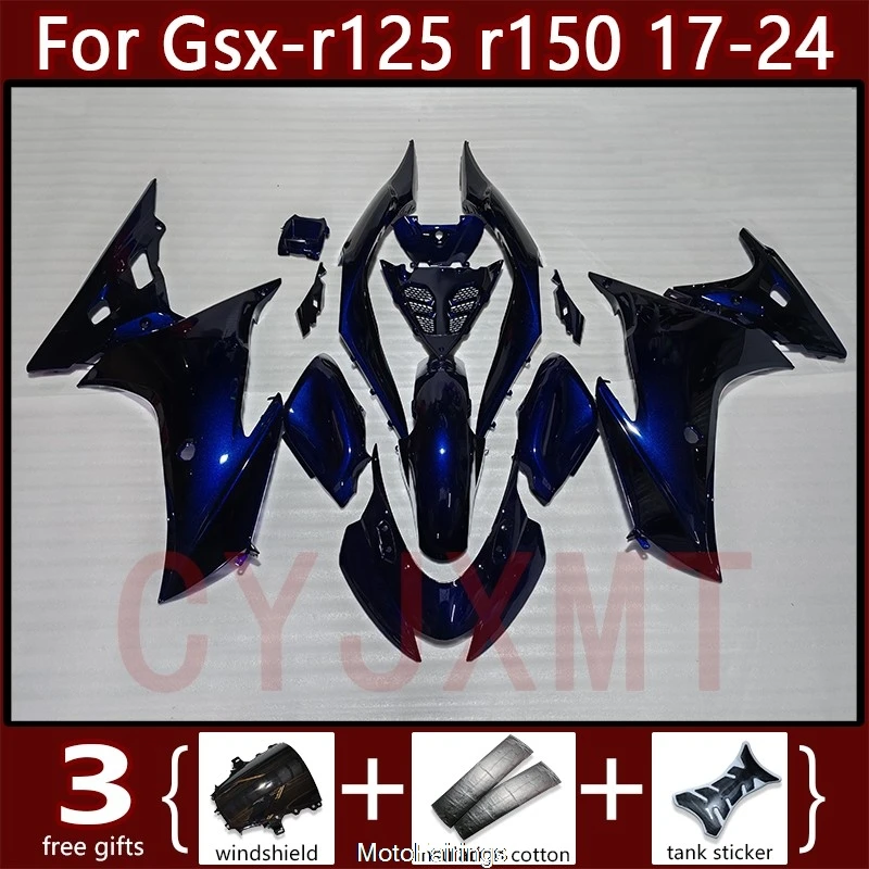 Motorcycle Fairings for Suzuki Gsxr125 Gsx-r150 2017-2024 Metallic Blue Fairing Kit Gsx r125 R150 17-24 Bodywork Plastic