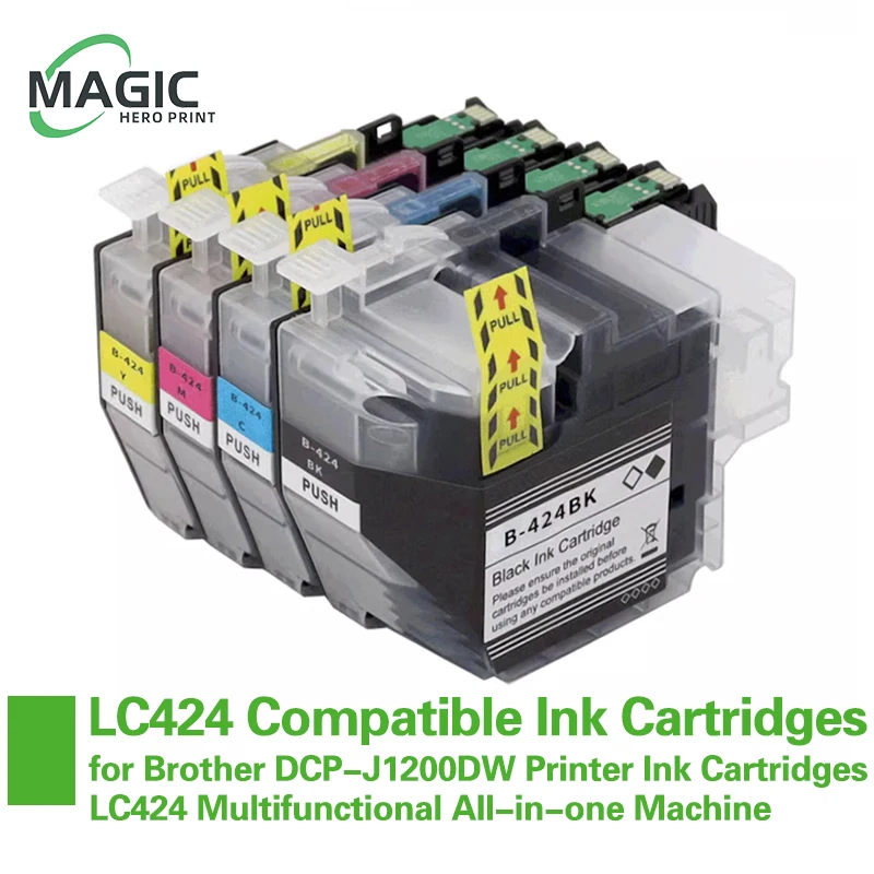 NEW 4Color LC424 Standard Compatible for Brother DCP-J1200DW Printer Ink Cartridges LC424 Multifunctional All-in-one Machine