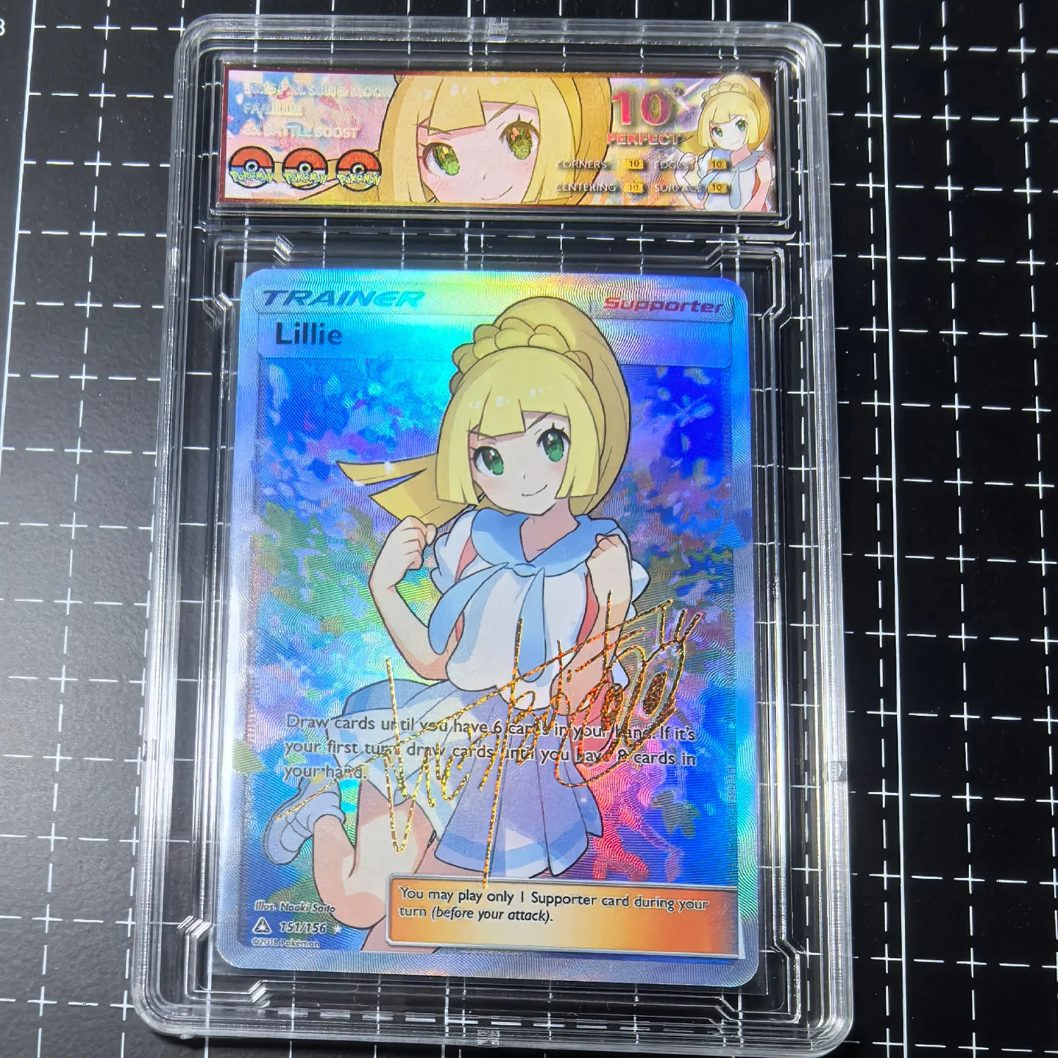 Diy Self Made Ptcg Lillie Collection Card Refraction Color Flash Ptcg Come On Lillie Rating Card Stuck Brick Anime Card Gift Toy