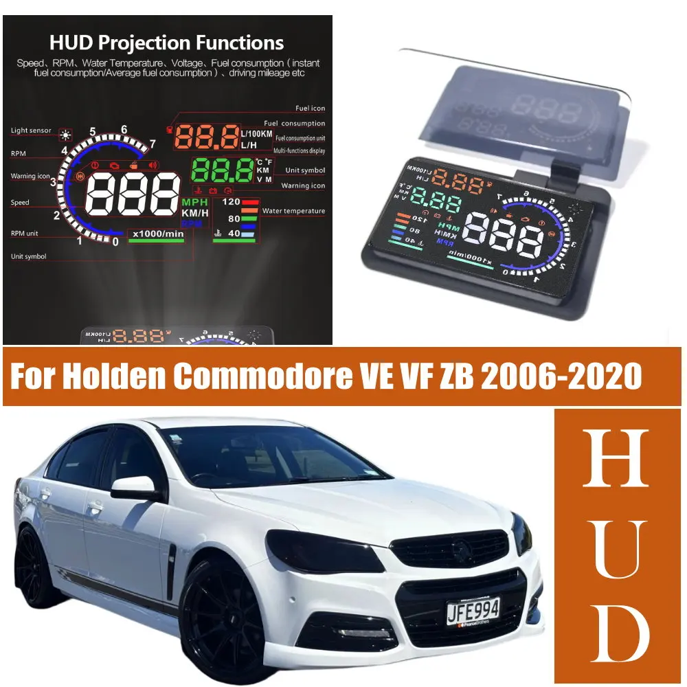 Car HUD Head Up Display LED Windshield Projection For Opel Chevrolet Holden Commodore VE 2006-2013  VF 2013-2017 ZB 2017-2020