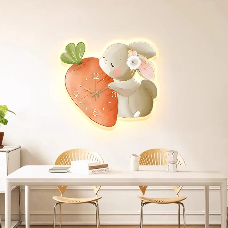 

Unique Animal Wall Clock Kawaii Children Living Room Modern Wall Clock Electronic Art Mecanismo Reloj Pared House Decoration