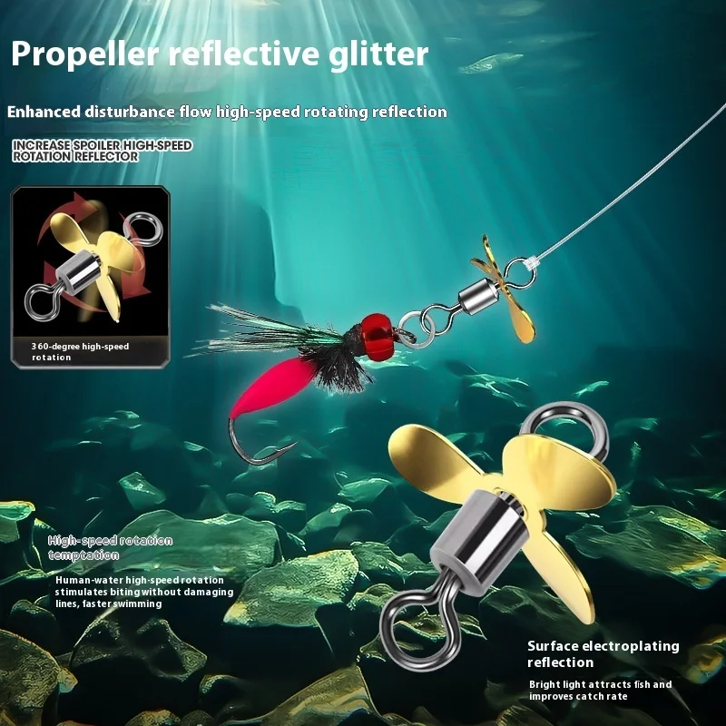 Ty 5 قطعة محاكاة الحشرات الطعم علف الاسماك قاطعة هوك المروحة بريق حورية مايكرو كائن تيار الطريق الفرعية الطعم وهمية