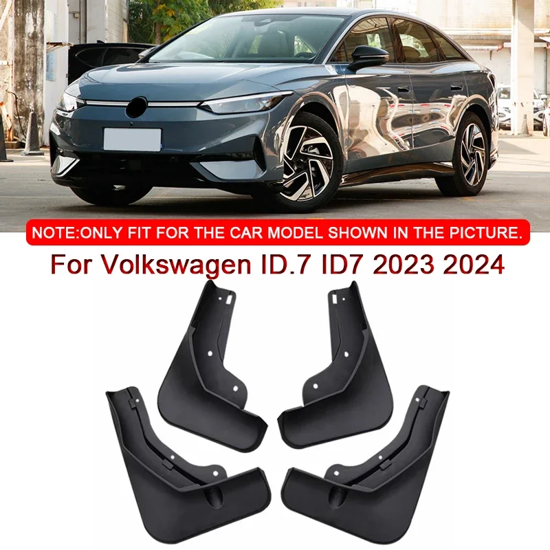 

Car Styling ABS Car Mud Flaps Splash Guard Mudguards MudFlaps Front Rear Fender For Volkswagen ID.7 ID7 2023 2024 Accessories