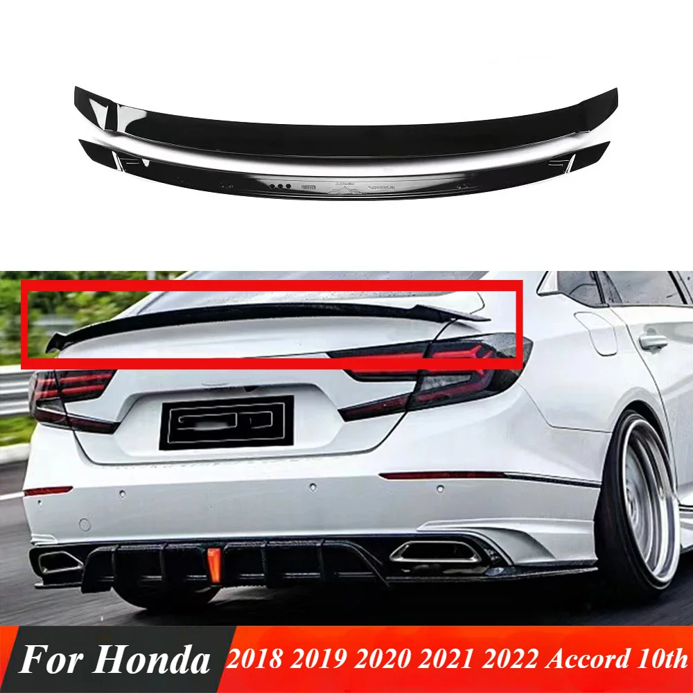 Car Rear Trunk Lid Boot Car Spoiler Wings Tuning Exterior Accessories For 2018 2019 2020 2021 2022 Honda Accord 10th