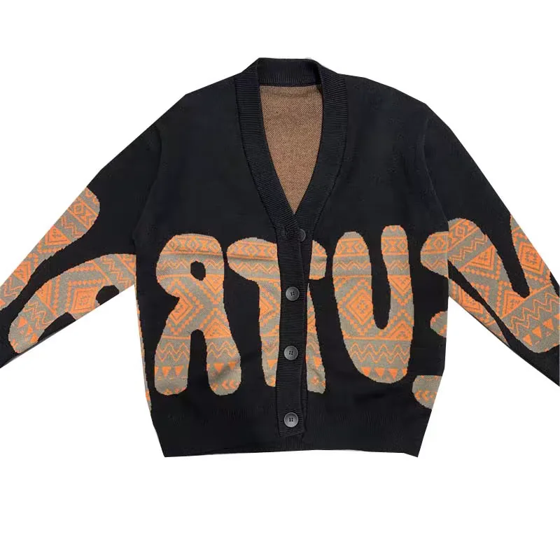 

Loose Men's V-Ne Open Cardigan Sweater Autumn Winter Japanese Sle Retro Lazy Knittedwear Casual Outerwear Faion Brand