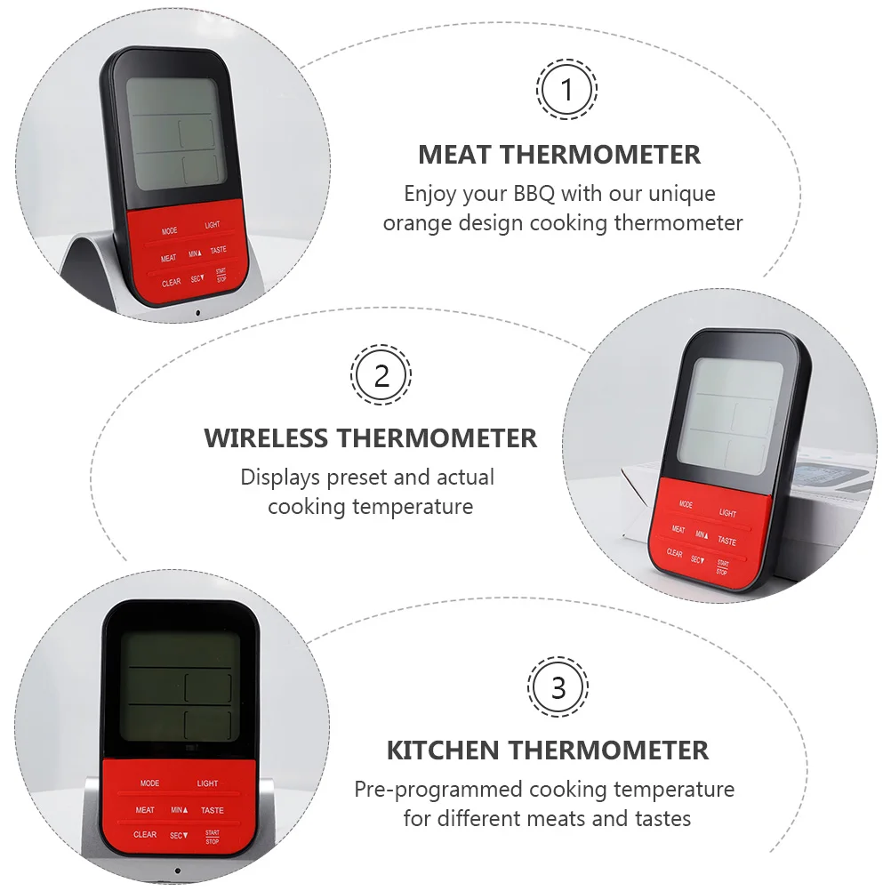 

Dual Probe Digital Kitchen Thermometer For Food Bbq Grilling Cooking Meat Wireless Remote Temperature Monitor ℃ ℉