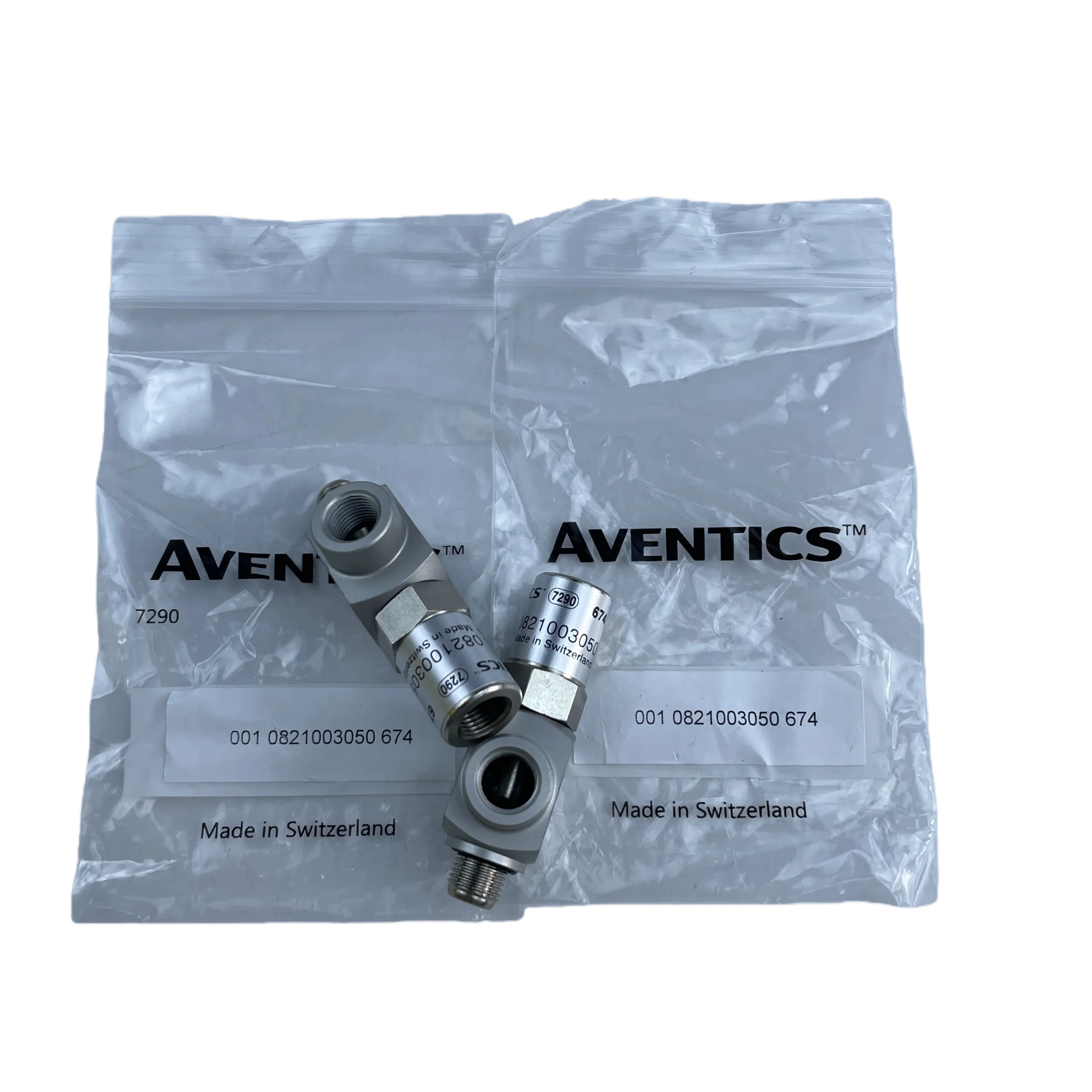 We Have  The AVENTICS One-Way Valves With Part Numbers 0821003050, 0821003051, And 0821003047