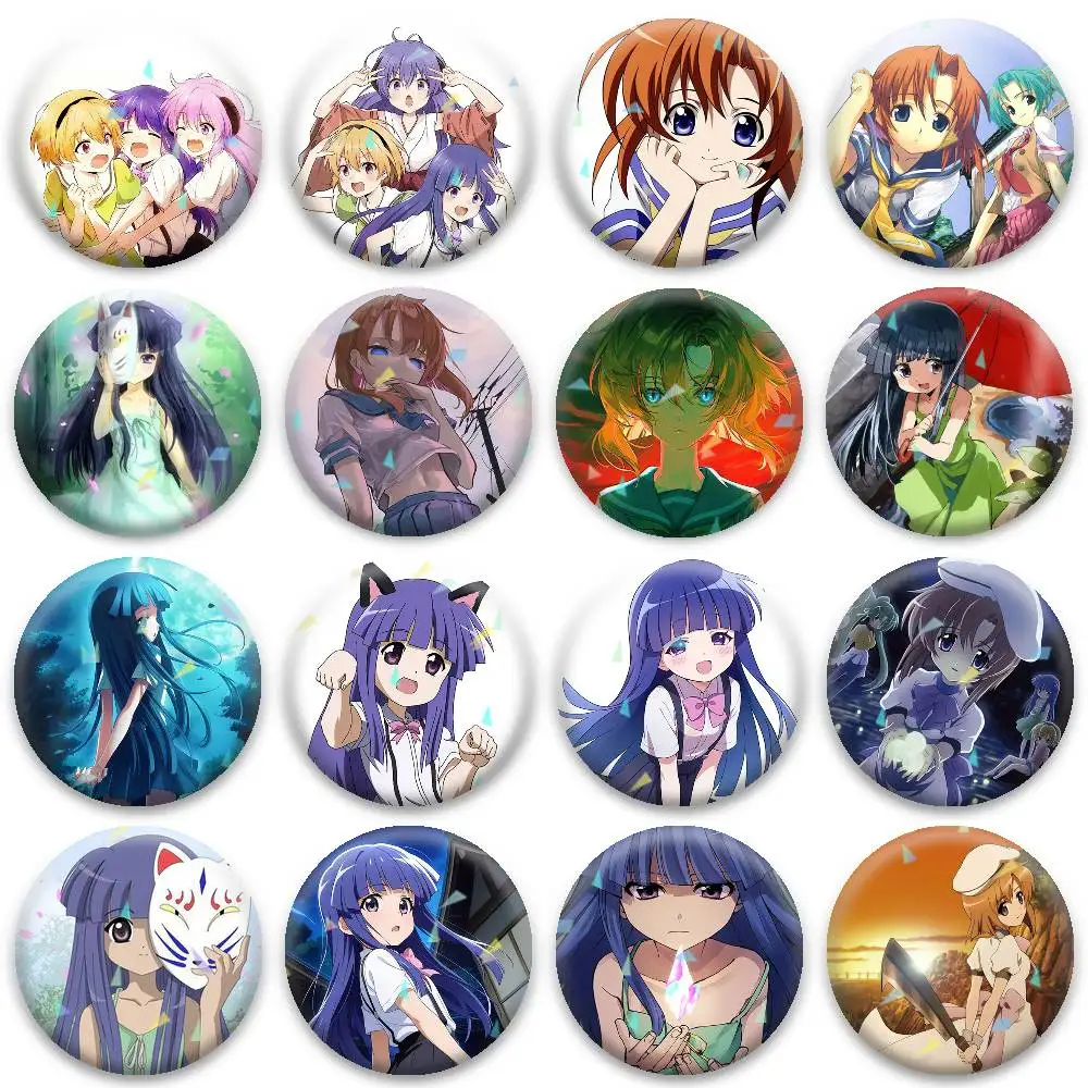 H-Higurashi When They Cry Badges Niche Design Brooch for Backpack Lapel Pins Creative Accessories