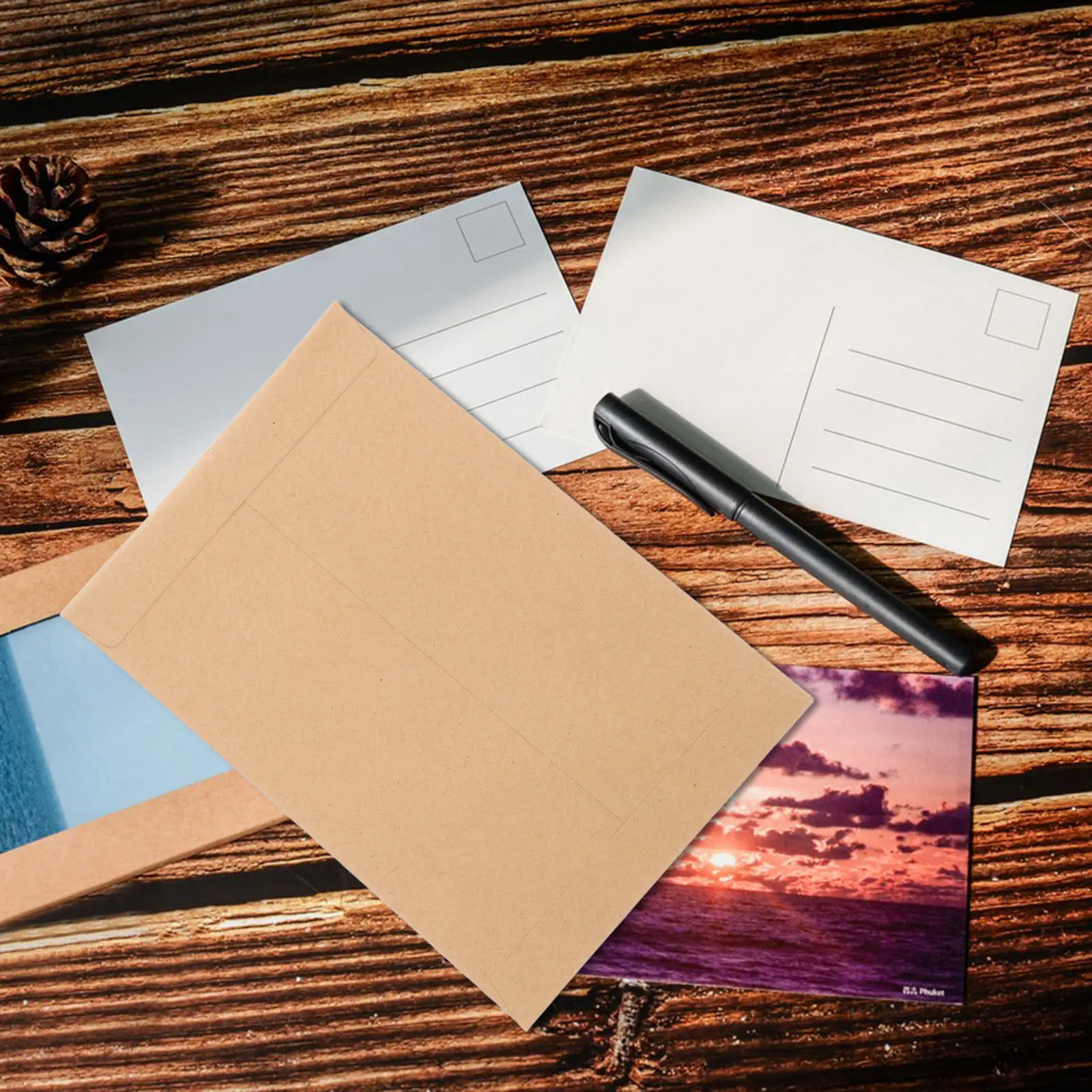 

50Pcs Classic Paper Envelopes Strong Non-Deformable for Letter Storage Business Cards Stamps Greeting Cards Office File