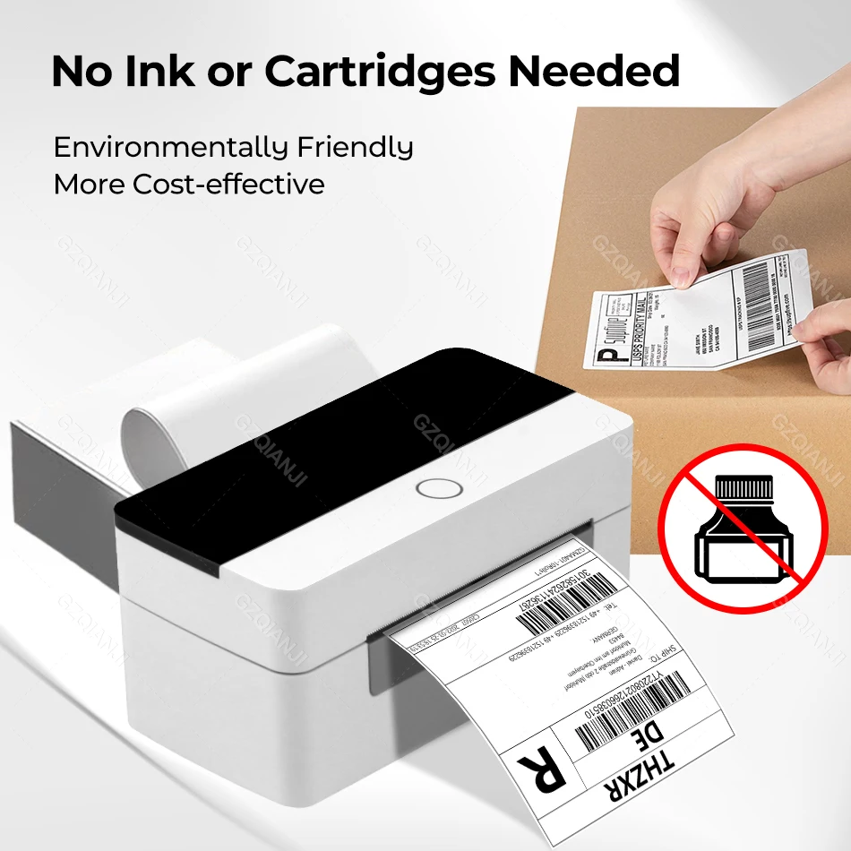 4x6 Shipping Label Printer USB Bluetooth WIFI Barcode Airway Bill Desktop Thermal Printer 100*150MM Compatible with Mac Windows