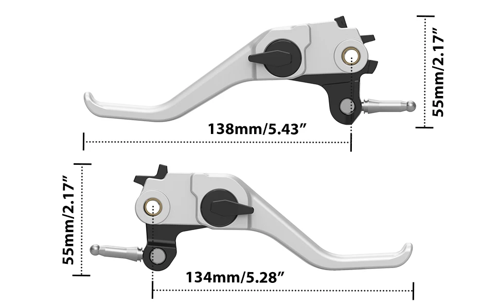 Shorty Bremskupplungshebel für BMW R1250GS R1200GS Adventure R1250 1200GS R nineT R1200R R1200RS R1200RT R1250R R1250RS R1250RT – Detail 11