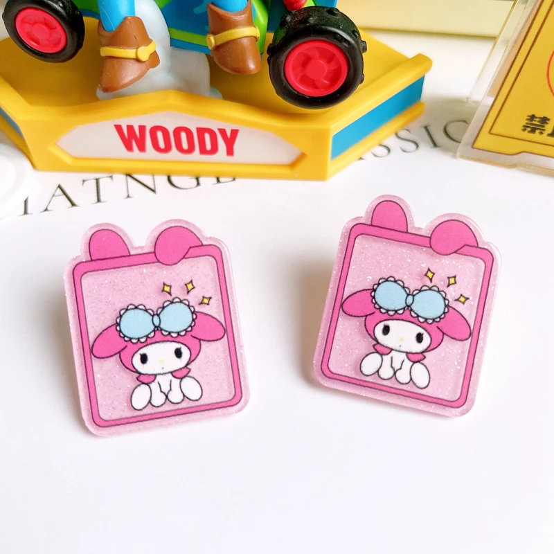 10 Pcs New Kawaii Cartoon Animal Kitten Peach Heart Series Acrylic Scrapbook Diy Jewelry Children Gift Hairpin Accessories A102
