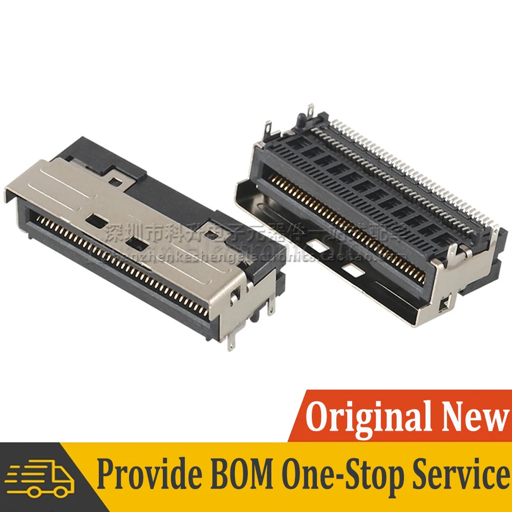 PMC074-7500-000-1H High Speed Interconnect Transmission Up to 56Gb/s PAM4 PCIE Gen5 85Ω MCIO RA 8X 74Pin 0.6mm Pitch Connector
