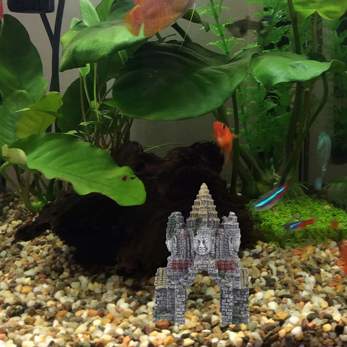 

Resin Buddha Statue for Fish Tank Freshwater Saltwater Safe Ornament Detailed Aquarium Decoration Vivid Underwater