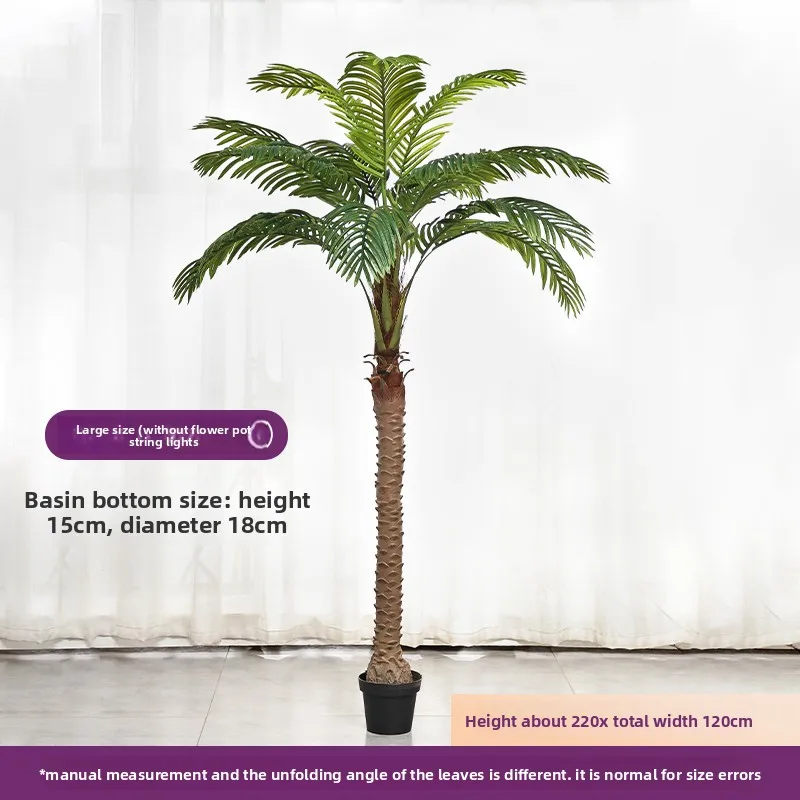 Simulatie kokospalm vloerlamp interieur simulatie groene plant bonsai decoratie